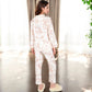 Toile Print Button-Up Long Pajama Set