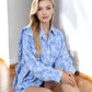 Floral Ruffled Button-Down Shirt and Shorts Set