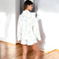 Floral Ruffled Button-Down Shirt and Shorts Set
