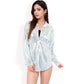 Sequin Button-Down Shirt Dress with Long Sleeves