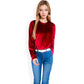 Velvet Long Sleeve Top with Puff Shoulders