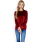 Velvet Long Sleeve Top with Puff Shoulders