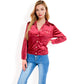 Button-Up Velvet Jacket with Chest Pockets
