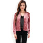 Button-Up Velvet Jacket with Chest Pockets
