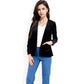 Velvet Blazer With Notch Collar And Front Pockets
