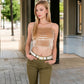 Velvet Spaghetti Strap Cropped Cami Top