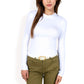 Ribbed Long Sleeve Fitted Crew Neck Top