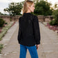 Embroidered Eyelet Long Sleeve Button-Up Blouse