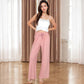 Relaxed Fit Wide-Leg Lounge Pants with Adjustable Drawstring