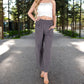 Wide-Leg Elastic Waist Pants with Side Pockets