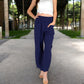 Wide-Leg Elastic Waist Pants with Side Pockets