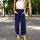 Wide-Leg Elastic Waist Pants with Side Pockets