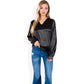 Satin Long Sleeve V-Neck Blouse with Cuffed Sleeves