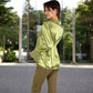 Satin Button-Up Shirt with Collar and Flared Cuffs