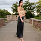 High-Waisted Satin Maxi Skirt