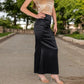 High-Waisted Satin Maxi Skirt