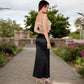 High-Waisted Satin Maxi Skirt