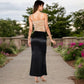 High-Waisted Satin Maxi Skirt