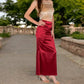 High-Waisted Satin Maxi Skirt
