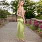High-Waisted Satin Maxi Skirt