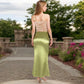 High-Waisted Satin Maxi Skirt