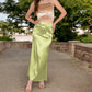 High-Waisted Satin Maxi Skirt