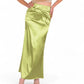 High-Waisted Satin Maxi Skirt