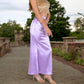 High-Waisted Satin Maxi Skirt
