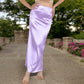 High-Waisted Satin Maxi Skirt