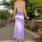 High-Waisted Satin Maxi Skirt