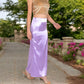 High-Waisted Satin Maxi Skirt