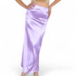 High-Waisted Satin Maxi Skirt