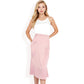 Satin Midi Skirt With A-Line Silhouette And Elastic Waistband