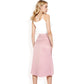Satin Midi Skirt With A-Line Silhouette And Elastic Waistband