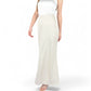 Satin Maxi Skirt With High Waist And Flowing A-Line Design