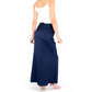 Satin Maxi Skirt With High Waist And Flowing A-Line Design