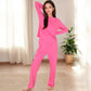 Long Sleeve Pajama Set with Relaxed Fit and Soft Fabric