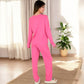 Long Sleeve Pajama Set with Relaxed Fit and Soft Fabric