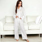 Lightweight Gauze Lounge Set with Button-Up Top and Wide-Leg Pants