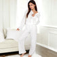 Lightweight Gauze Lounge Set with Button-Up Top and Wide-Leg Pants