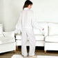 Lightweight Gauze Lounge Set with Button-Up Top and Wide-Leg Pants
