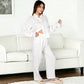 Lightweight Gauze Lounge Set with Button-Up Top and Wide-Leg Pants