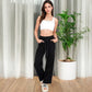 Women's Soft Knit Wide-Leg Pants with Elastic Waistband and Drawstring for Lounge and Casual Wear