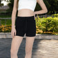 Women's Sweater Knit Shorts with Ribbed Cuffs and Front Drawstring Closure in Soft Midweight Fabric for Casual Comfort