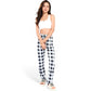 Plaid Flannel Lounge Pants with Elastic Waistband and Adjustable Drawstring