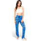 Plaid Flannel Lounge Pants with Elastic Waistband and Adjustable Drawstring