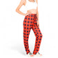 Plaid Flannel Lounge Pants with Elastic Waistband and Adjustable Drawstring