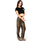 Leopard Print Pajama Set with Ruffled Crop Top and High Waist Wide-Leg Pants