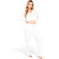 Knit Tie-Front Lounge Set with Long Sleeve Cardigan and Wide-Leg Pants