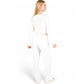 Knit Tie-Front Lounge Set with Long Sleeve Cardigan and Wide-Leg Pants